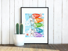 Load image into Gallery viewer, Koinobori Clouds Art Print