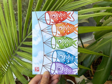 Load image into Gallery viewer, Koinobori Clouds Greeting Card