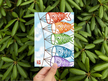 Load image into Gallery viewer, Koinobori Clouds Greeting Card
