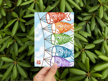 Load image into Gallery viewer, Koinobori Clouds Greeting Card