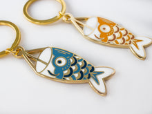Load image into Gallery viewer, Blue Koinobori Metal Keychain