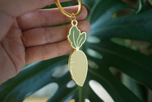 Load image into Gallery viewer, Daikon Radish Metal Keychain