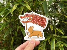 Load image into Gallery viewer, Lunar New Year Dragon Corgi Vinyl Sticker
