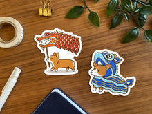 Load image into Gallery viewer, Lunar New Year Lion Dance Corgi Vinyl Sticker