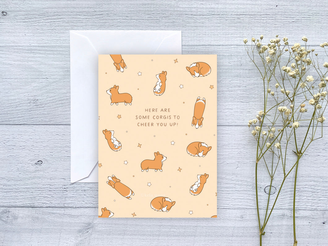 Cute Corgis to Cheer You Up Greeting Card