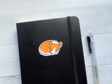 Load image into Gallery viewer, Sleeping Corgi Vinyl Sticker