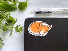 Load image into Gallery viewer, Sleeping Corgi Vinyl Sticker