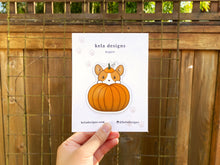 Load image into Gallery viewer, Halloween Pumpkin Corgi Magnet
