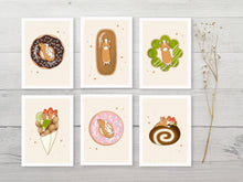 Load image into Gallery viewer, Corgi Desserts Mixed Greeting Card Set