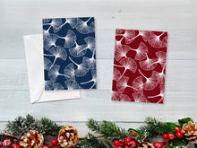 Load image into Gallery viewer, Winter Ginkgo Leaves Mixed Greeting Card Set