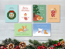 Load image into Gallery viewer, Corgi Christmas Mixed Greeting Card Set