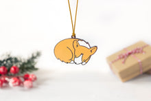 Load image into Gallery viewer, Sleeping Corgi Ornament