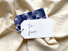 Load image into Gallery viewer, Navy Ginkgo Gift Tag Set
