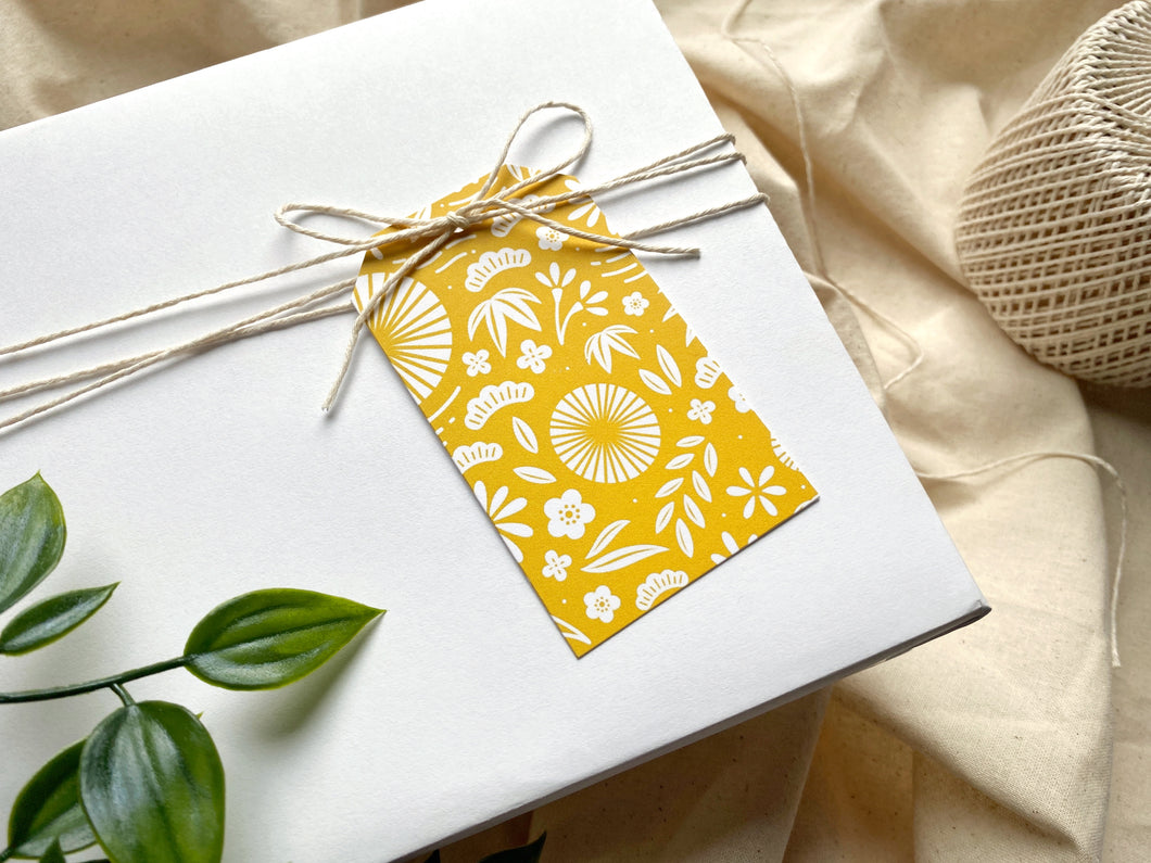 Yellow Florals Gift Tag Set