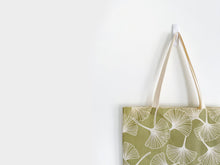 Load image into Gallery viewer, Green Ginkgo Leaves Tote Bag
