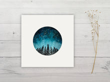 Load image into Gallery viewer, Starry Night Forest Art Print