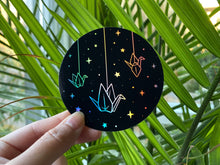 Load image into Gallery viewer, Holographic Cranes &amp; Stars Vinyl Sticker
