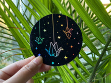 Load image into Gallery viewer, Holographic Cranes & Stars Vinyl Sticker