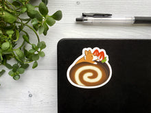 Load image into Gallery viewer, Choco Roll Cake Corgi Vinyl Sticker