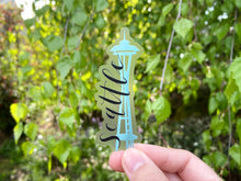 Load image into Gallery viewer, Clear Seattle Space Needle Vinyl Sticker