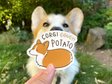 Load image into Gallery viewer, Corgi Couch Potato Vinyl Sticker