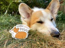 Load image into Gallery viewer, Corgi Couch Potato Vinyl Sticker