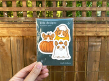 Load image into Gallery viewer, Halloween Corgi Trio Vinyl Sticker Set