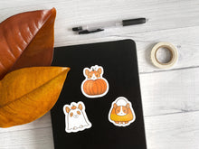 Load image into Gallery viewer, Halloween Corgi Trio Vinyl Sticker Set