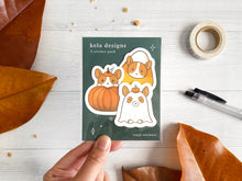 Load image into Gallery viewer, Halloween Corgi Trio Vinyl Sticker Set