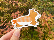Load image into Gallery viewer, Ebi Sushi Costume Corgi Halloween Vinyl Sticker