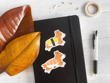 Load image into Gallery viewer, Ebi Sushi Costume Corgi Halloween Vinyl Sticker