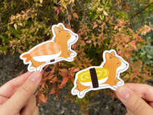 Load image into Gallery viewer, Ebi Sushi Costume Corgi Halloween Vinyl Sticker