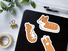 Load image into Gallery viewer, Sploot Corgi Vinyl Sticker