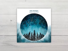 Load image into Gallery viewer, Starry Night Forest Removable Window Cling