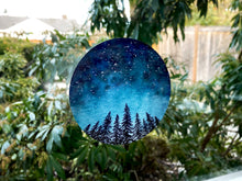 Load image into Gallery viewer, Starry Night Forest Removable Window Cling