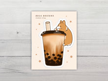 Load image into Gallery viewer, Bubble Tea Boba Corgi Window Cling