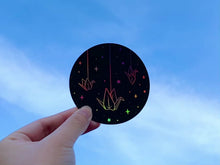 Load and play video in Gallery viewer, Holographic Cranes & Stars Vinyl Sticker