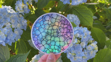Load and play video in Gallery viewer, Holographic Hydrangea Vinyl Sticker