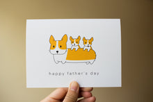 Load image into Gallery viewer, Father’s Day Corgi Puppies Greeting Card
