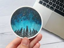 Load image into Gallery viewer, Starry Night Forest Vinyl Sticker
