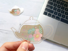 Load image into Gallery viewer, Floral Teapot Vinyl Sticker
