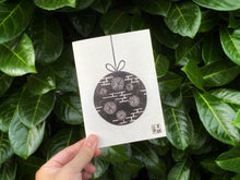 Load image into Gallery viewer, Block Printed Holiday Ornament Greeting Card