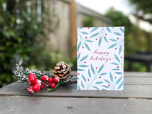 Load image into Gallery viewer, Holiday Leaves & Berries Greeting Card Mixed Set