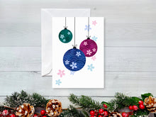 Load image into Gallery viewer, Sakura &amp; Wave Ornaments Holiday Greeting Card
