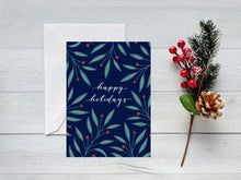 Load image into Gallery viewer, Holiday Leaves & Berries Greeting Card Mixed Set