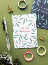 Load image into Gallery viewer, Holiday Leaves & Berries Greeting Card Mixed Set