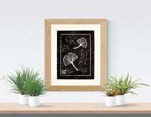 Load image into Gallery viewer, Ginkgo Leaves Block Printed Art Print
