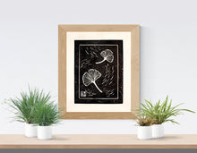 Load image into Gallery viewer, Ginkgo Leaves Block Printed Art Print