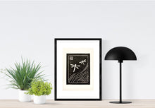 Load image into Gallery viewer, Dragonflies Block Printed Art Print