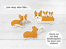 Load image into Gallery viewer, Black and White Corgi Heart Sticker
